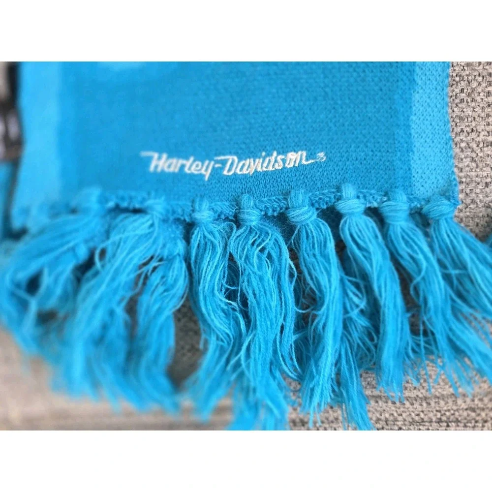 Knit Harley Davidson Neck Scarf‎ Warmer Turquoise Blue Flame 58